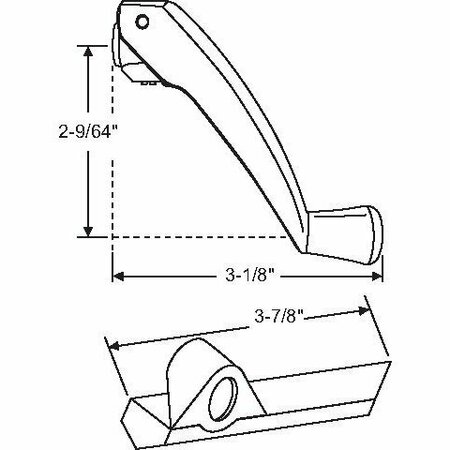 STRYBUC Folding Crank Handle/Cover Kit 900-8869BR-F